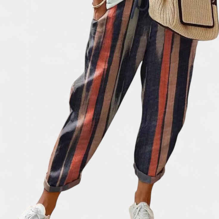 Mely Pantalones de Lino de Corte Relajado y Estilo Atemporal