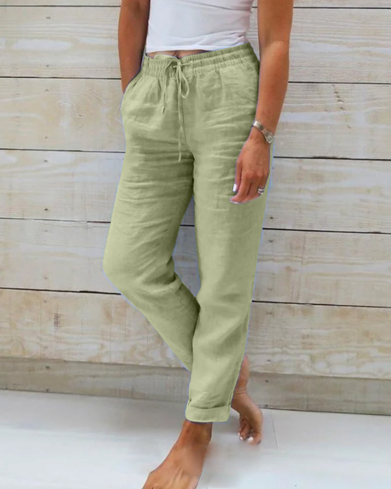 Tamina - Pantalón Casual con Cuerda Ajustable