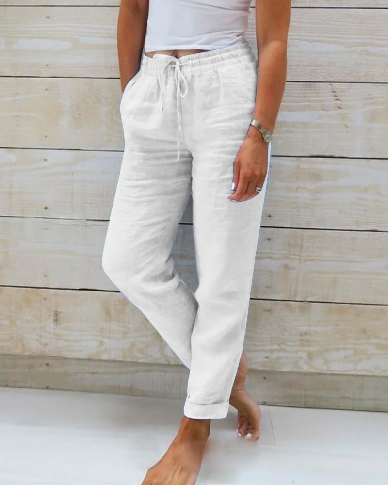 Tamina - Pantalón Casual con Cuerda Ajustable