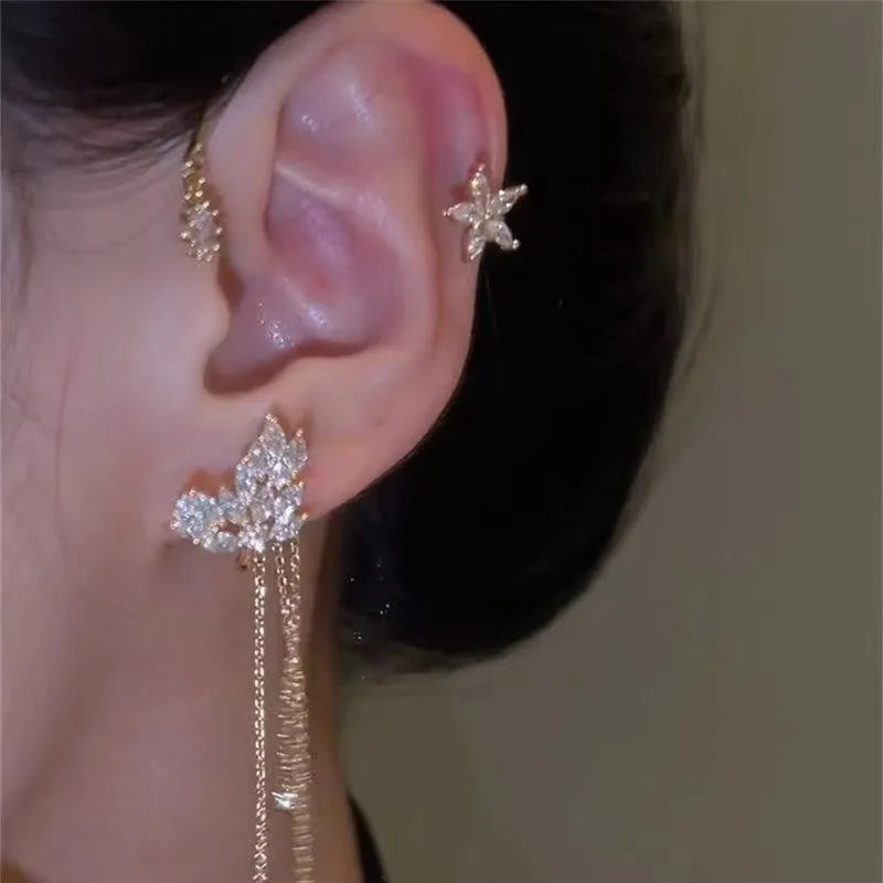 LumiStar – Pendientes de Borla Brillantes