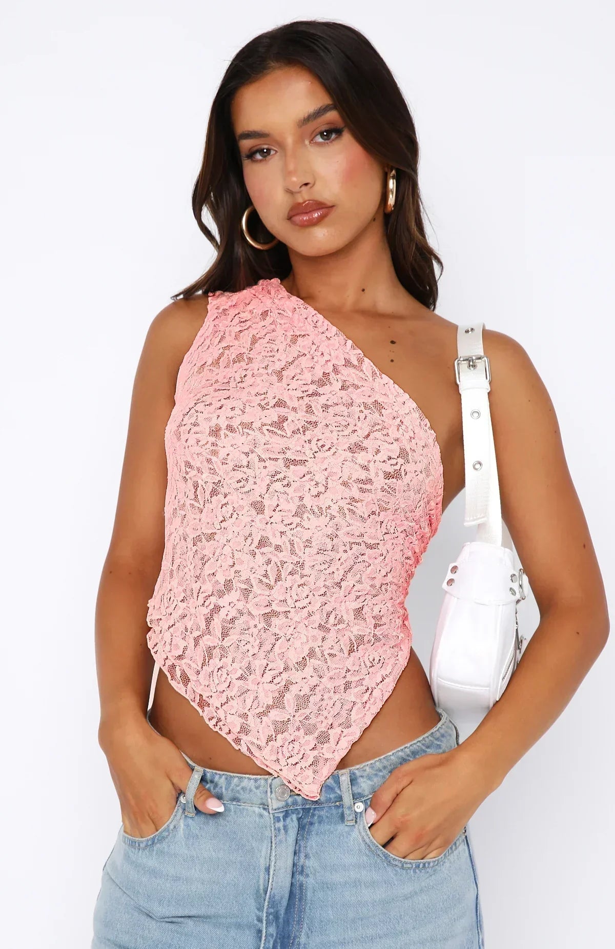 SYBIL – TOP DE TIRANTES DE ENCAJE DE VERANO PARA MUJERES