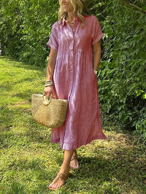 LAIKA - VESTIDO CÓMODO DE RAYAS URBANAS