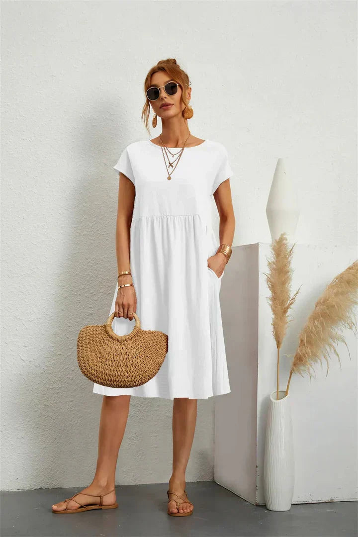 Sage – Vestido informal con bolsillos