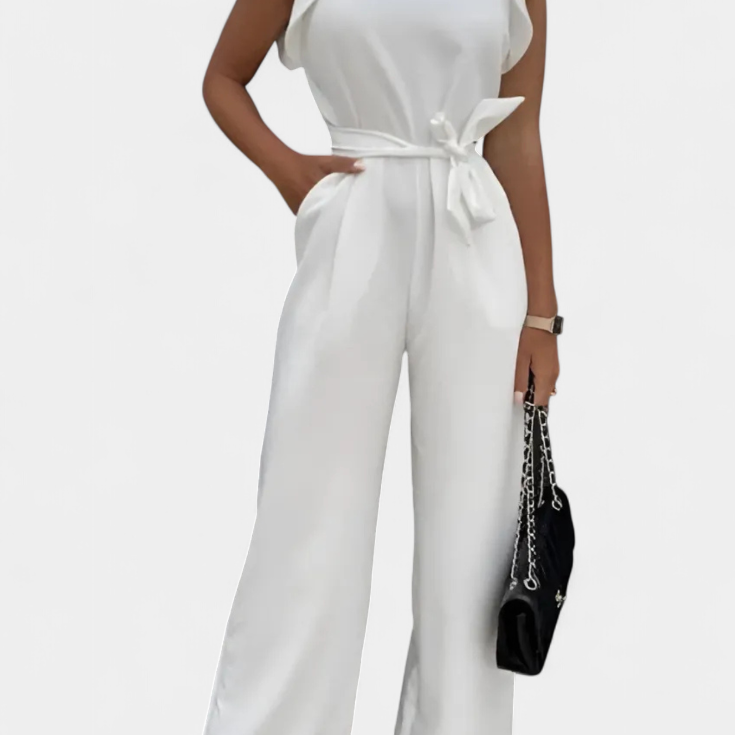Shalonda | Mono Elegante sin Mangas con Lazo