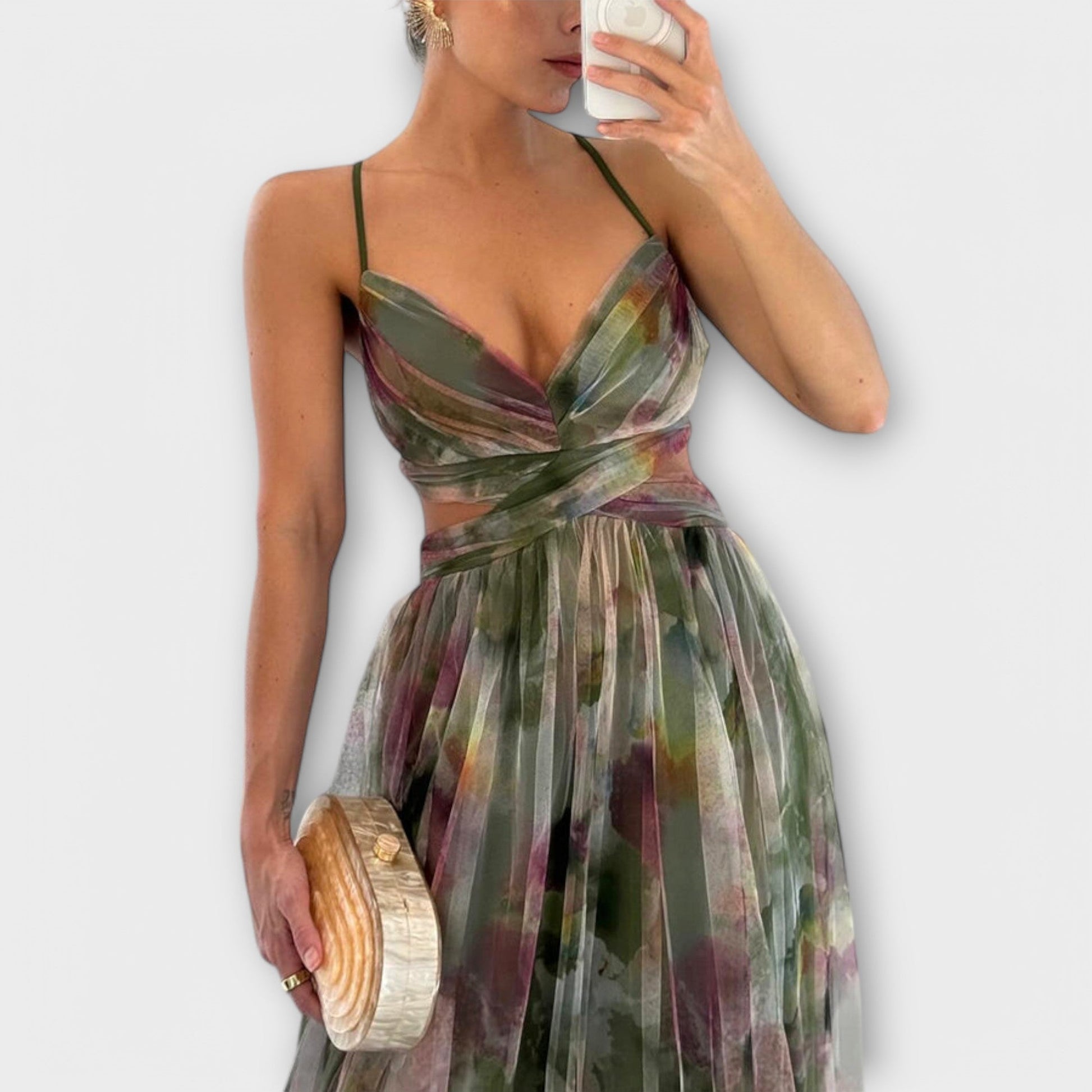 Robe Maxi Annai Mesh - Elegante y Escultórica
