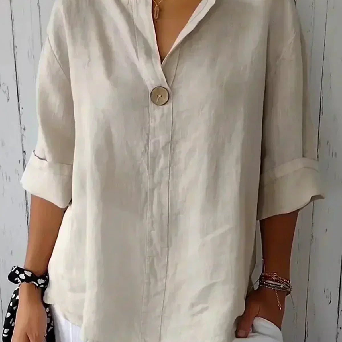 Aria | Blusa Casual de Manga Corta con Escote en V