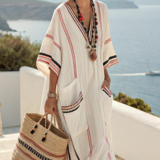 Túnica Caftán "Camille" – Espíritu Mediterráneo