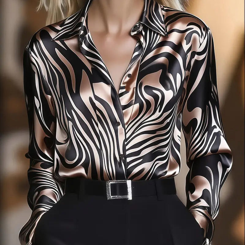 LUZIANA™ | CAMISA ZEBRA ELEGANTE