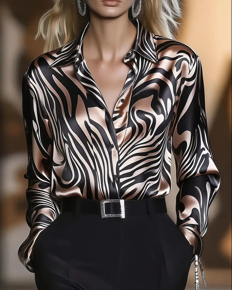 LUZIANA™ | CAMISA ZEBRA ELEGANTE