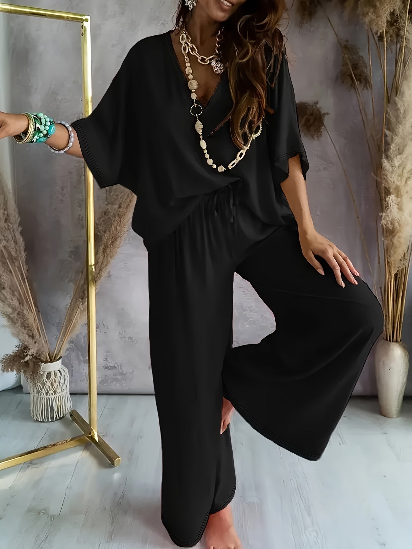 Farah™ - Elegante Conjunto de Dos Piezas para Mujer en Color Sólido