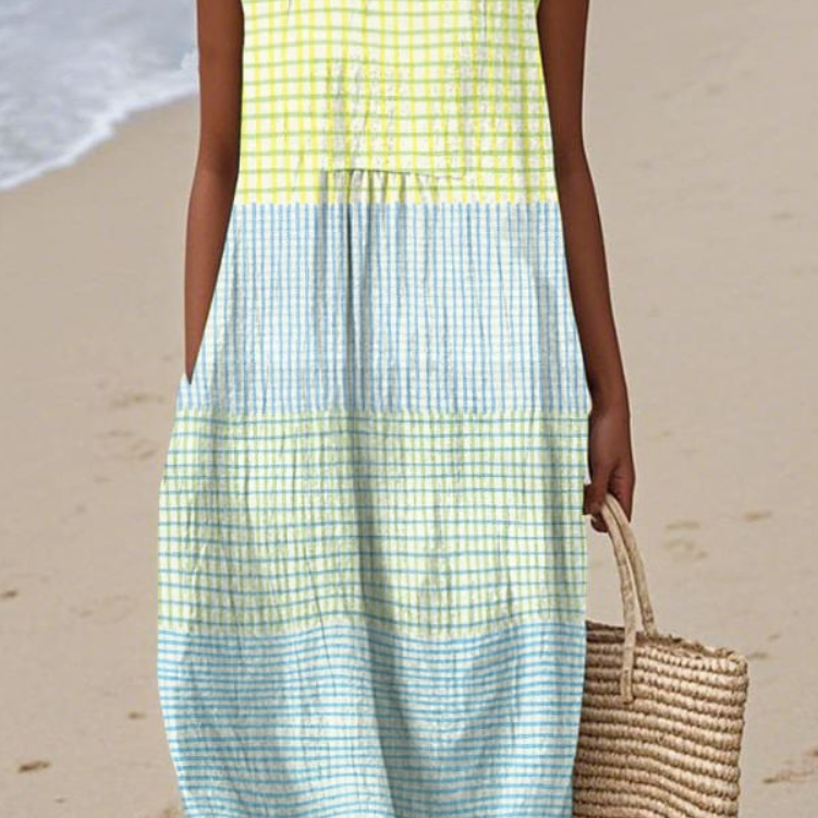 Brise | Vestido Midi Vichy Colorido
