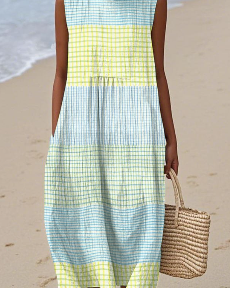 Brise | Vestido Midi Vichy Colorido