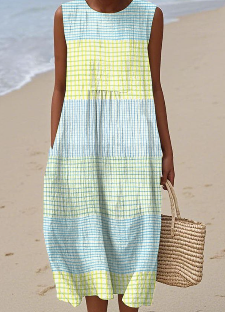 Brise | Vestido Midi Vichy Colorido