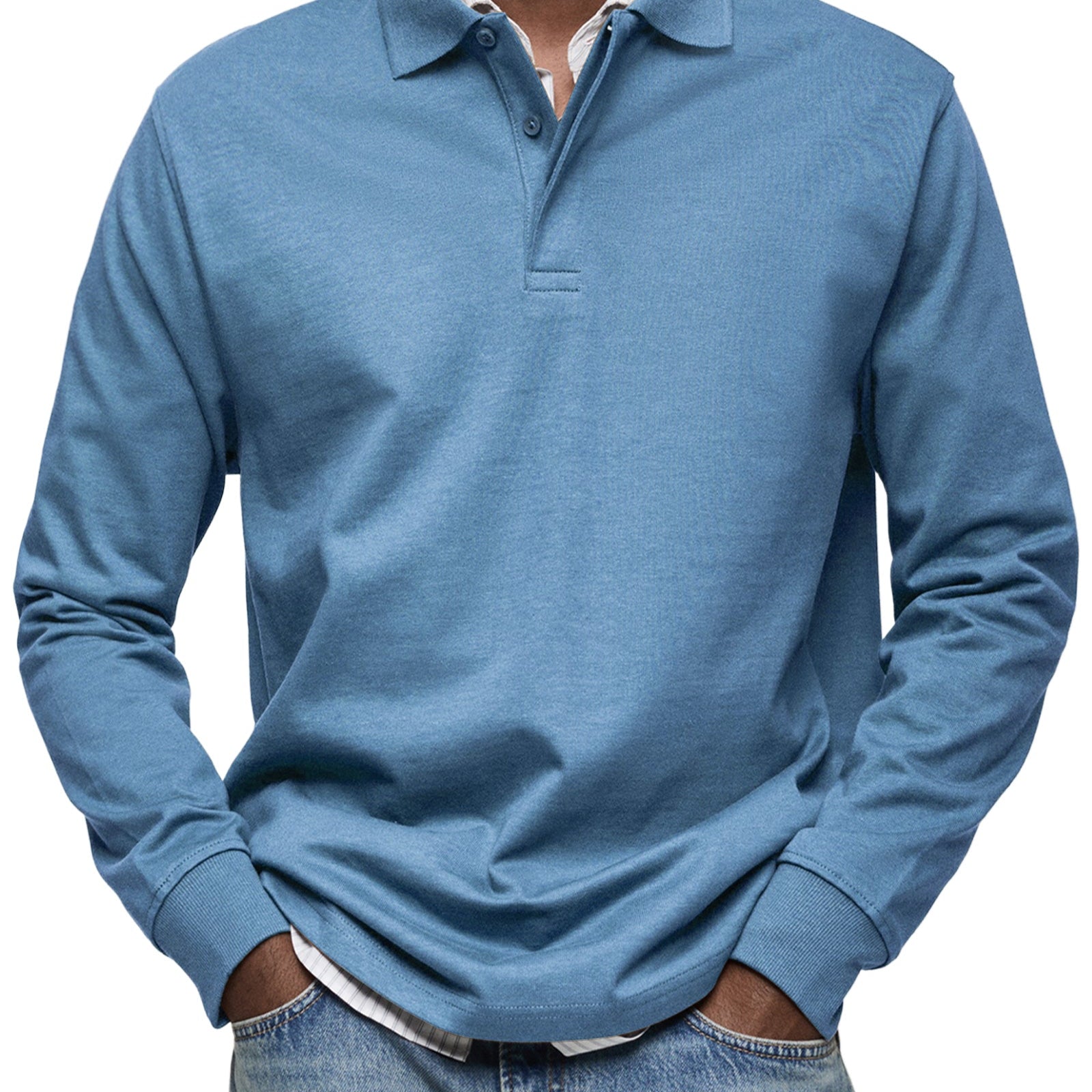 ALJUR - POLO CASUAL DE MANGA LARGA