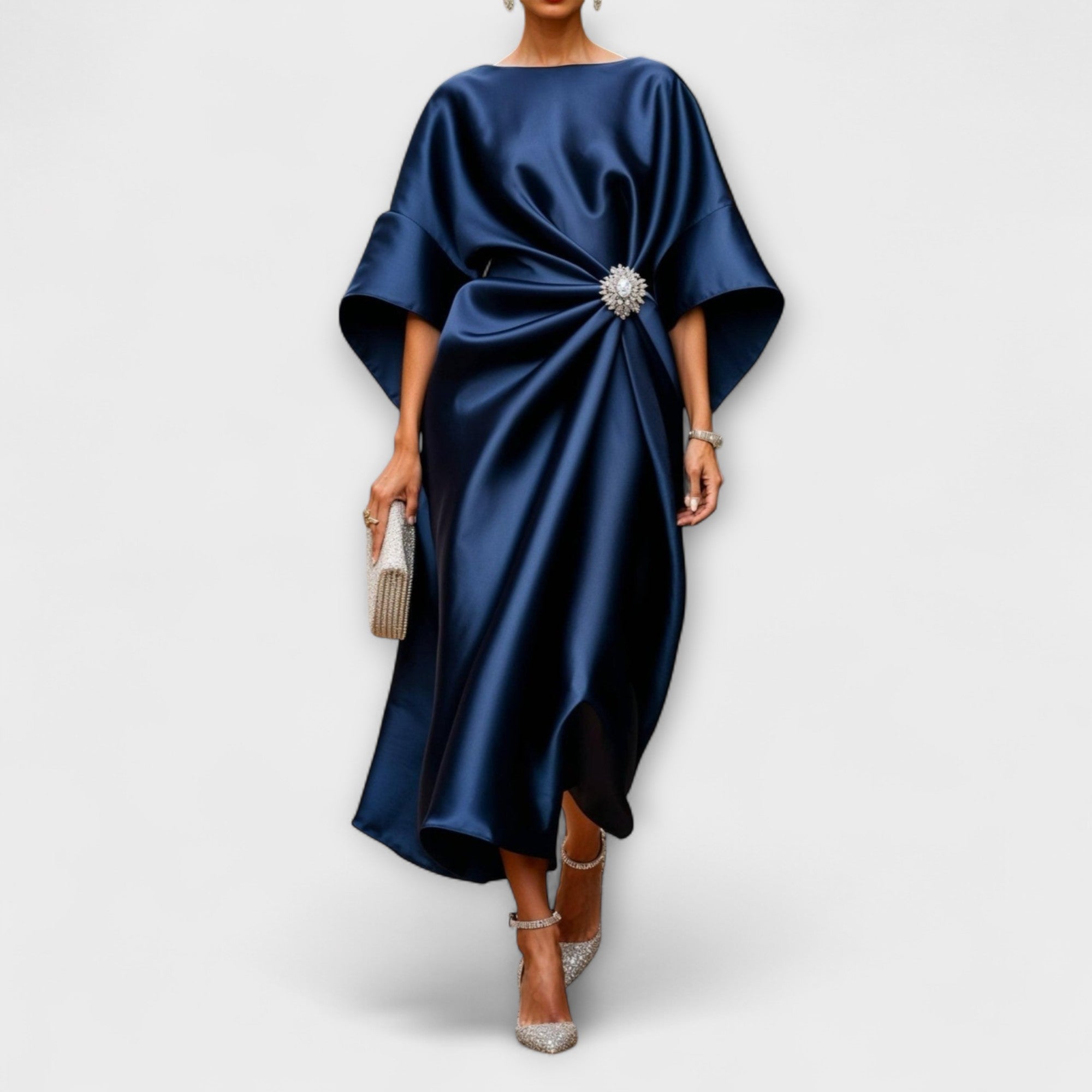 Túnica Maxi Satinada Luxe Shimmer