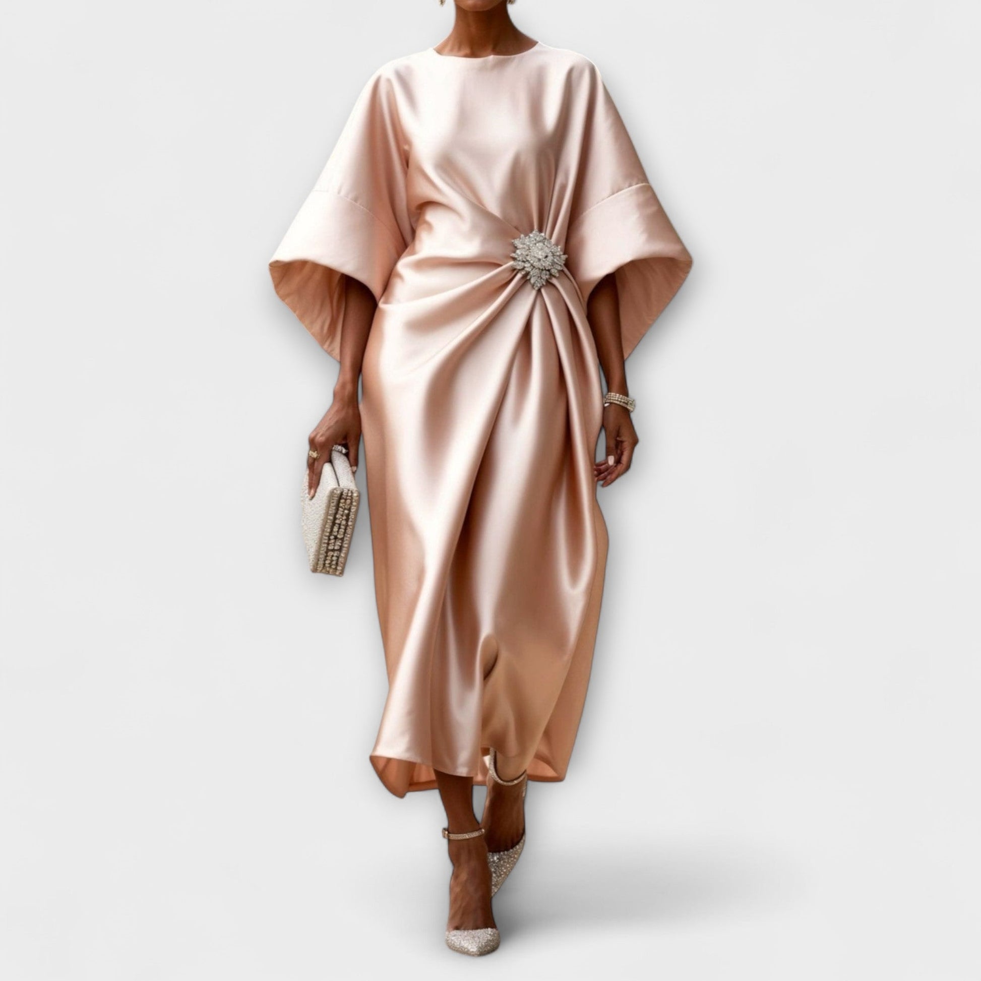 Túnica Maxi Satinada Luxe Shimmer