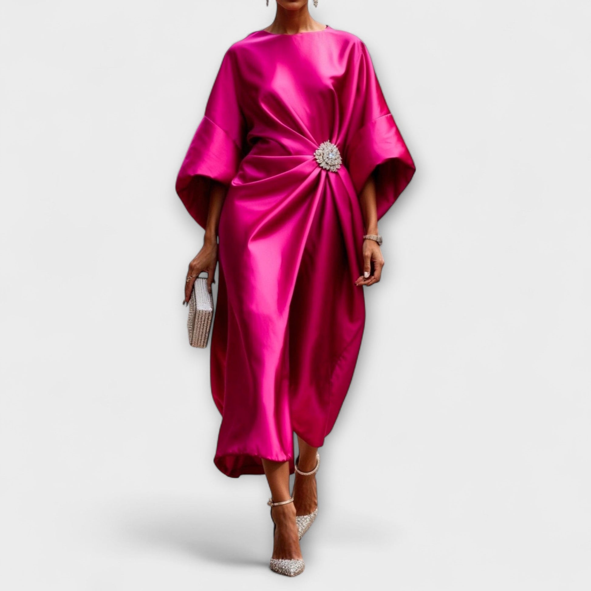 Túnica Maxi Satinada Luxe Shimmer