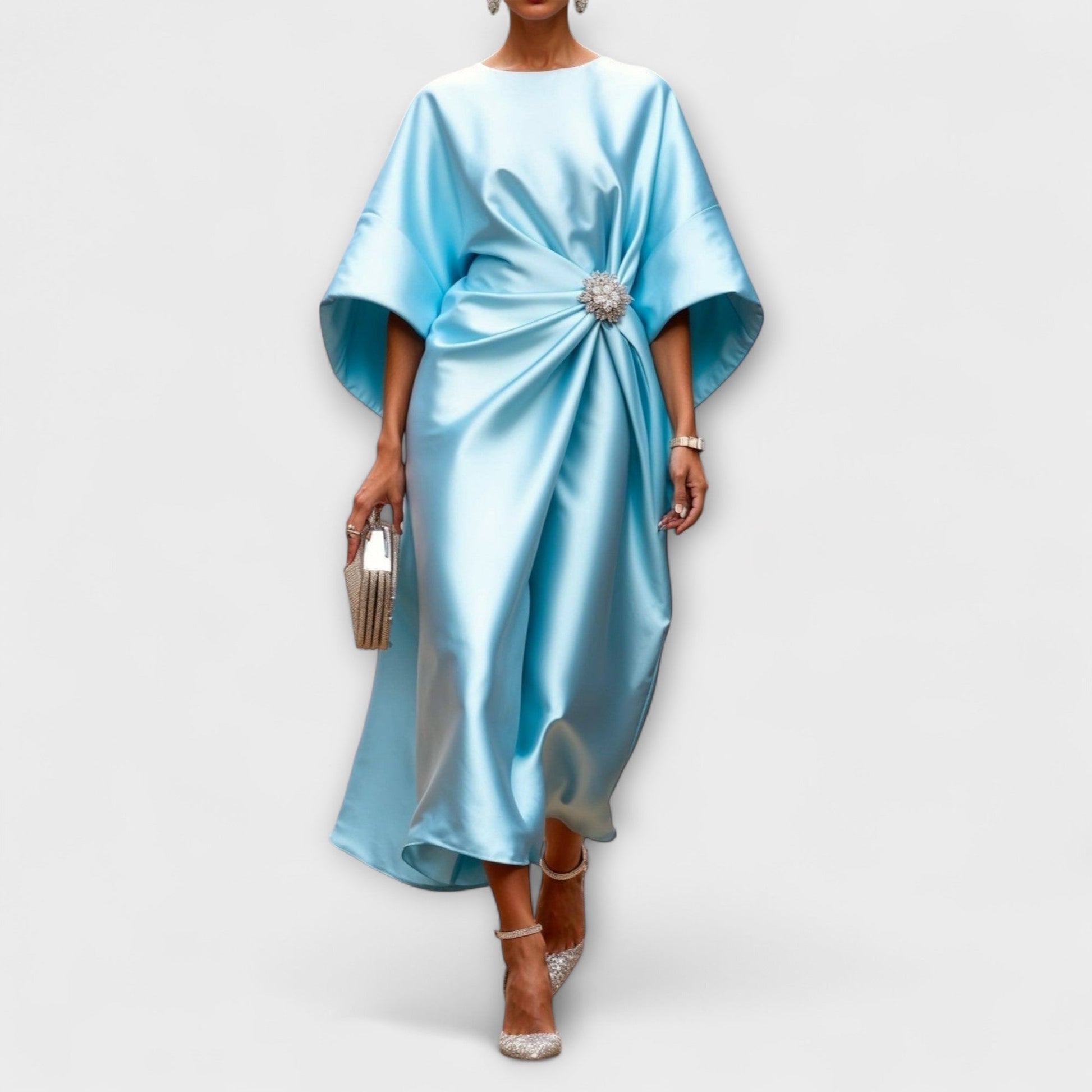 Túnica Maxi Satinada Luxe Shimmer