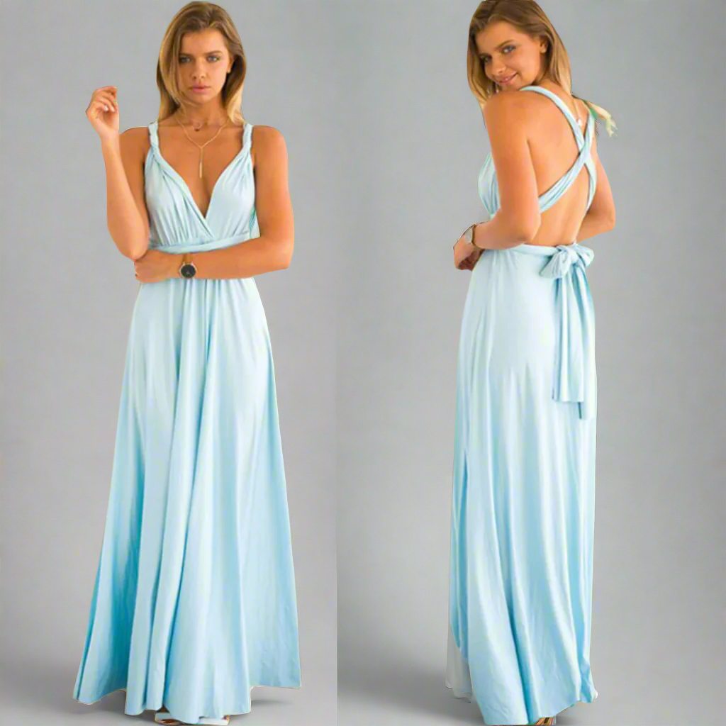 Vestido transformador hecho de tela exquisita