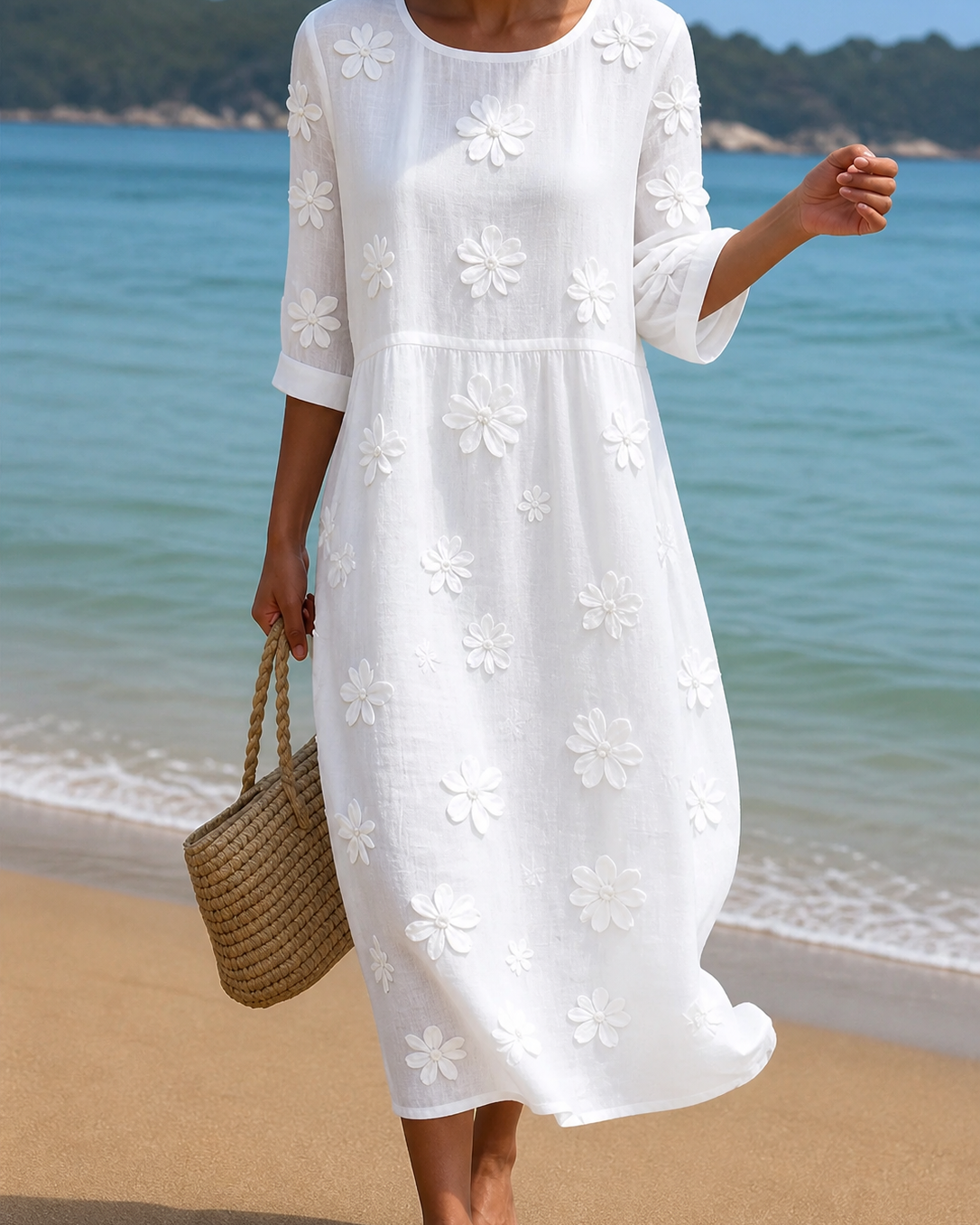 Vestido casual de mujer con estampado floral