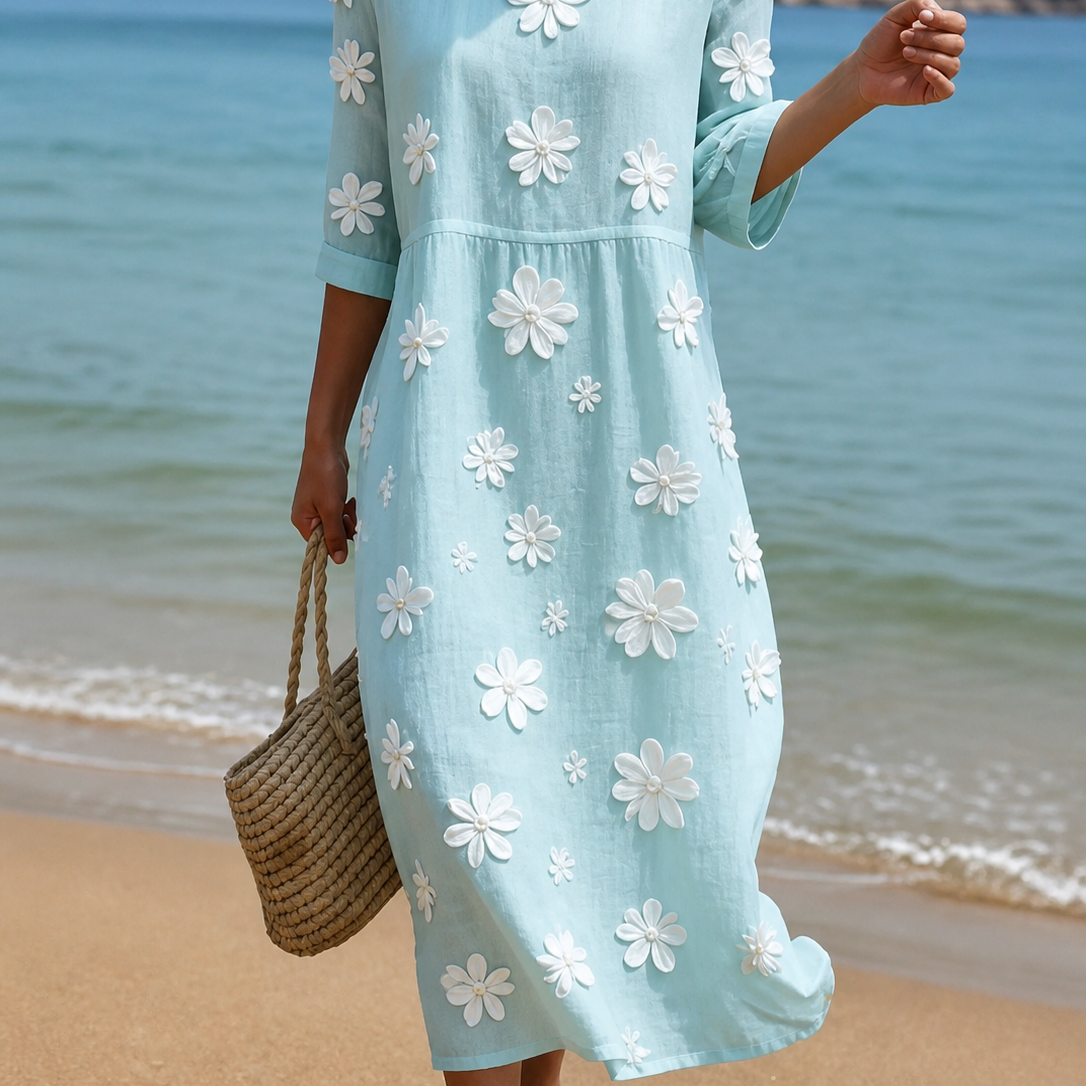 Vestido casual de mujer con estampado floral