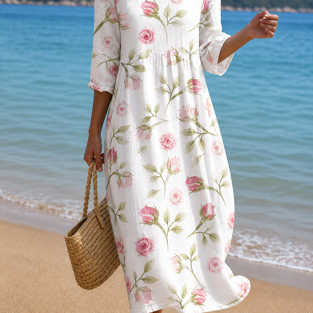 Vestido casual de mujer con estampado floral