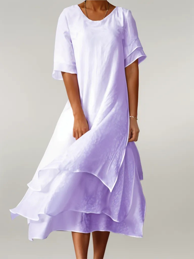 Eloise | Vestido Midi Capas Elegante