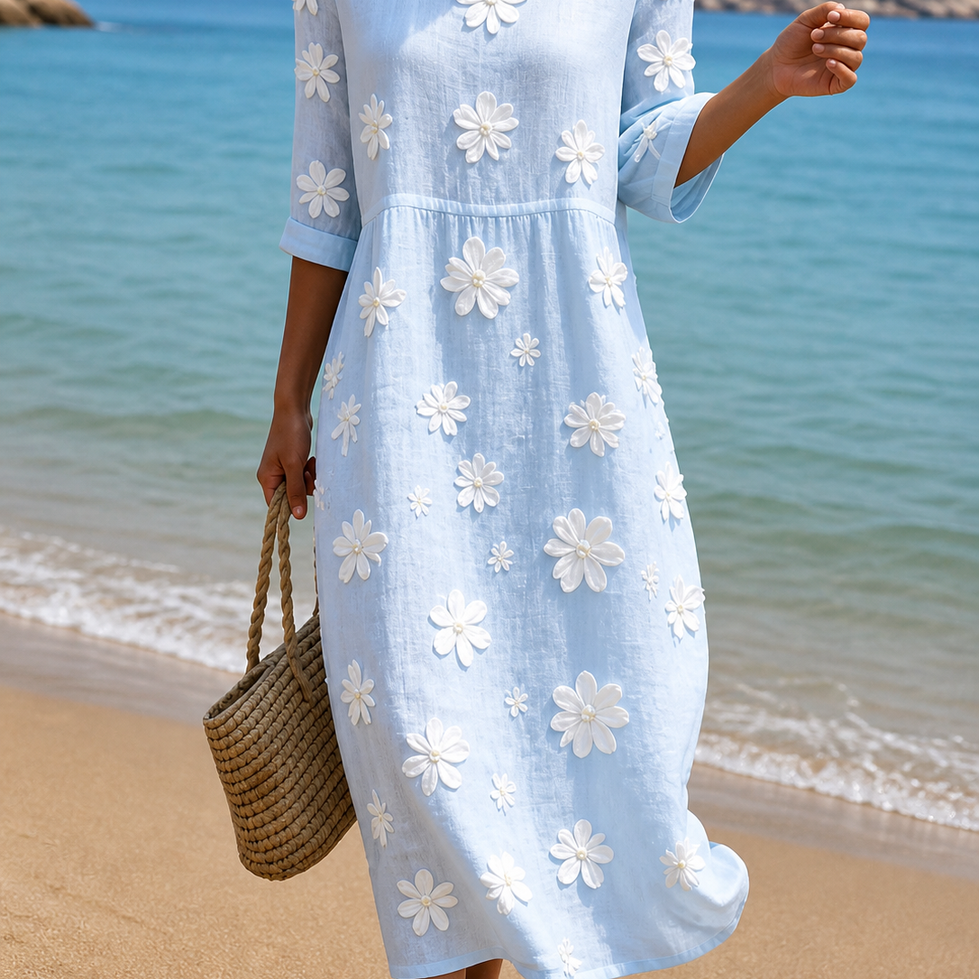 Vestido casual de mujer con estampado floral