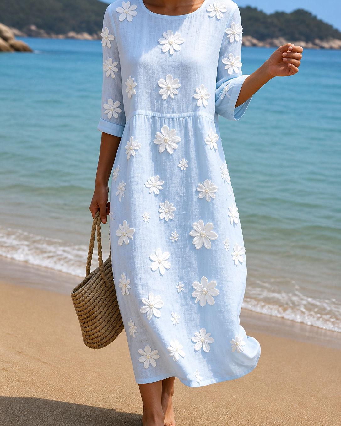 Vestido casual de mujer con estampado floral