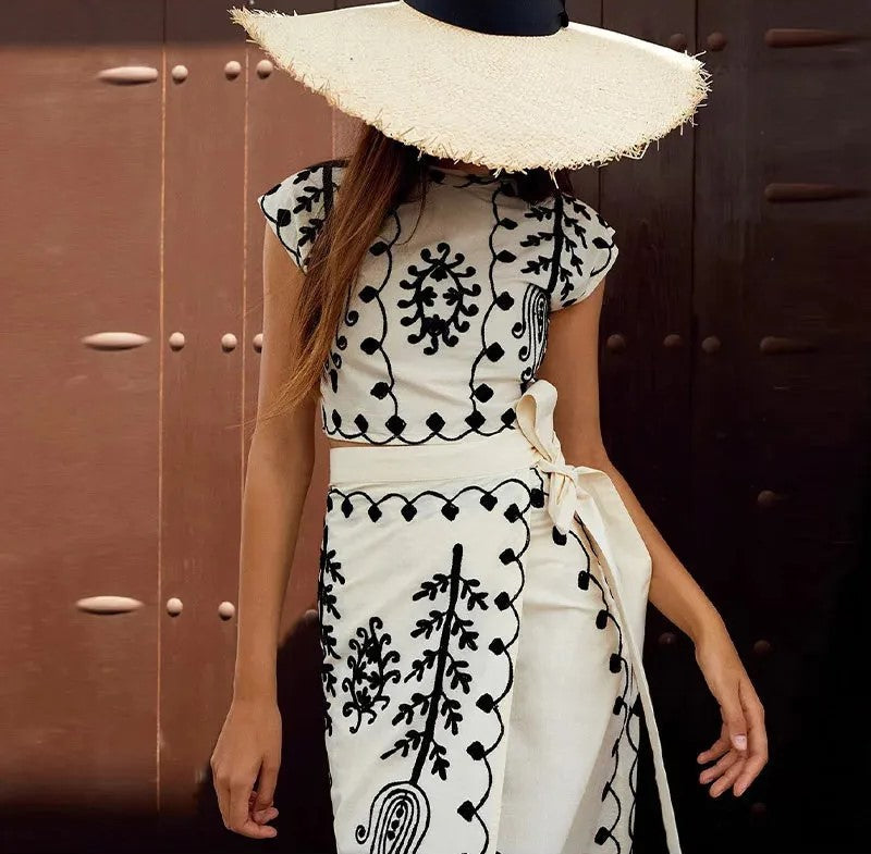 Camilla™ | Conjunto Impreso, Top y Falda