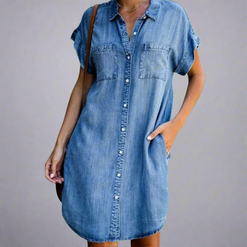 Vestido mini hecho de tela elástica