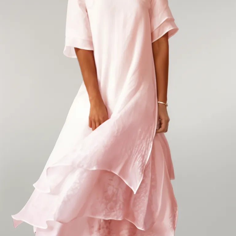 Eloise | Vestido Midi Capas Elegante