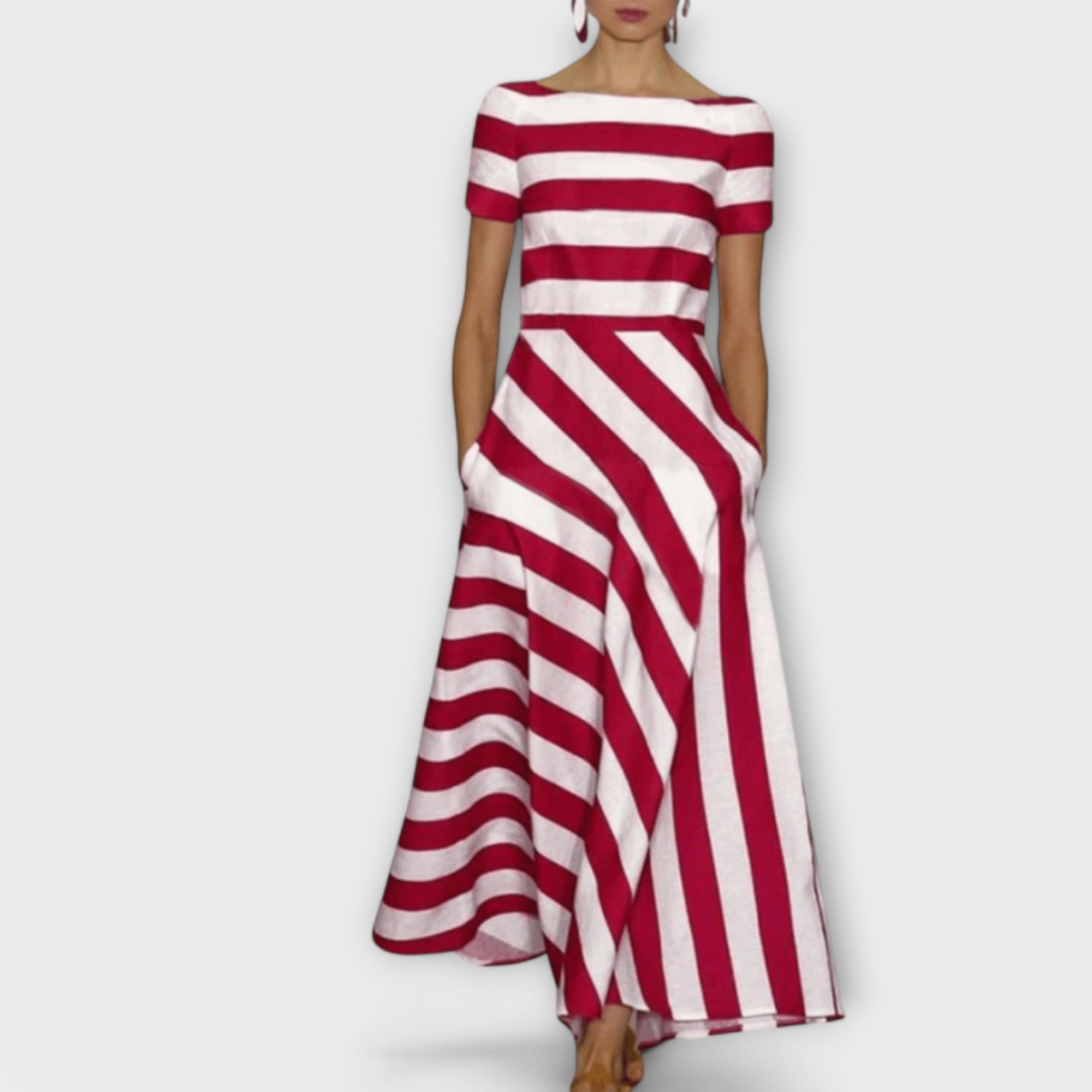 Janell - Vestido Maxi Rayado