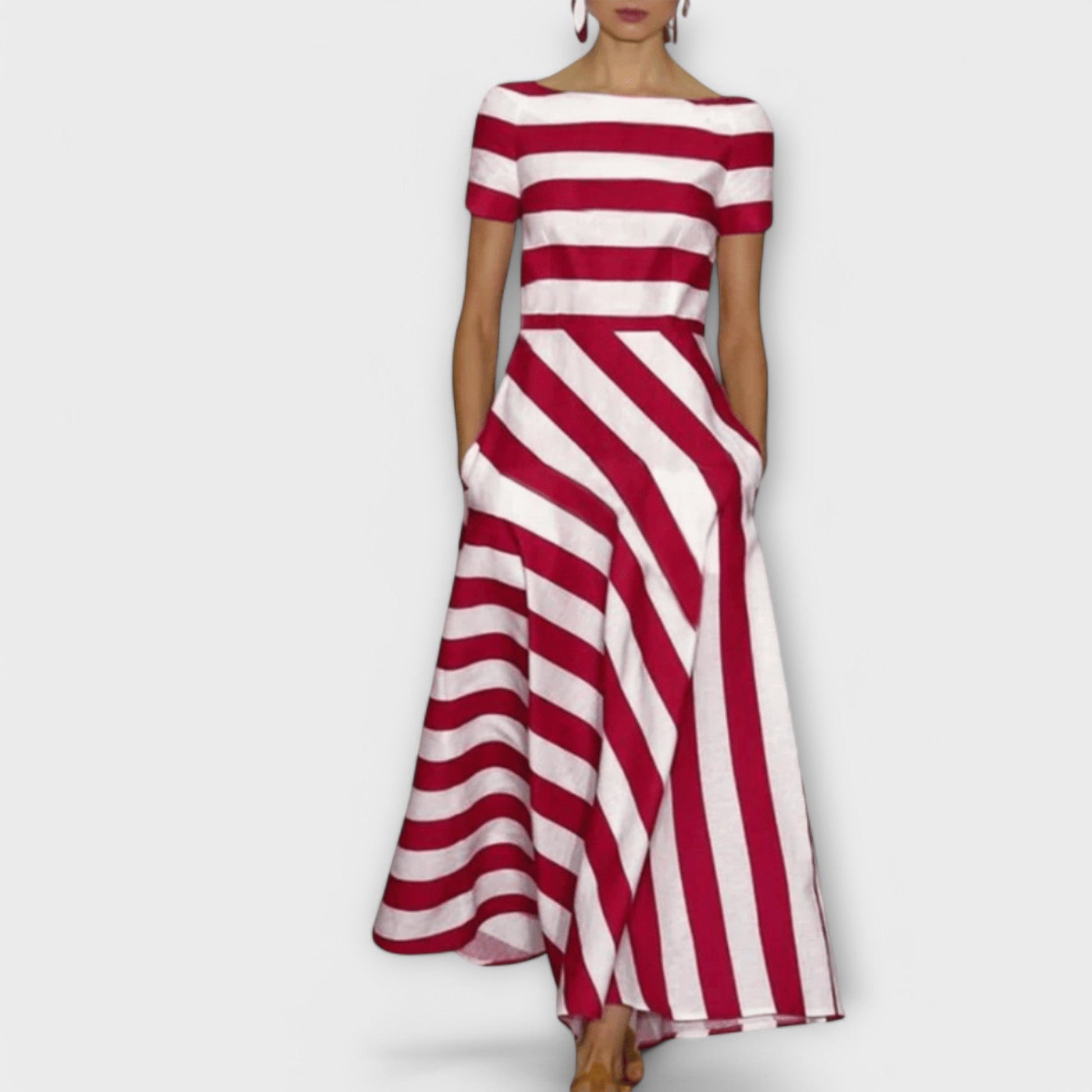 Janell - Vestido Maxi Rayado