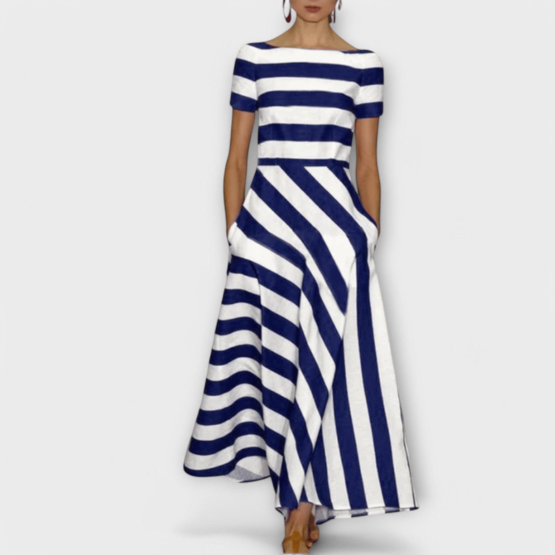 Janell - Vestido Maxi Rayado