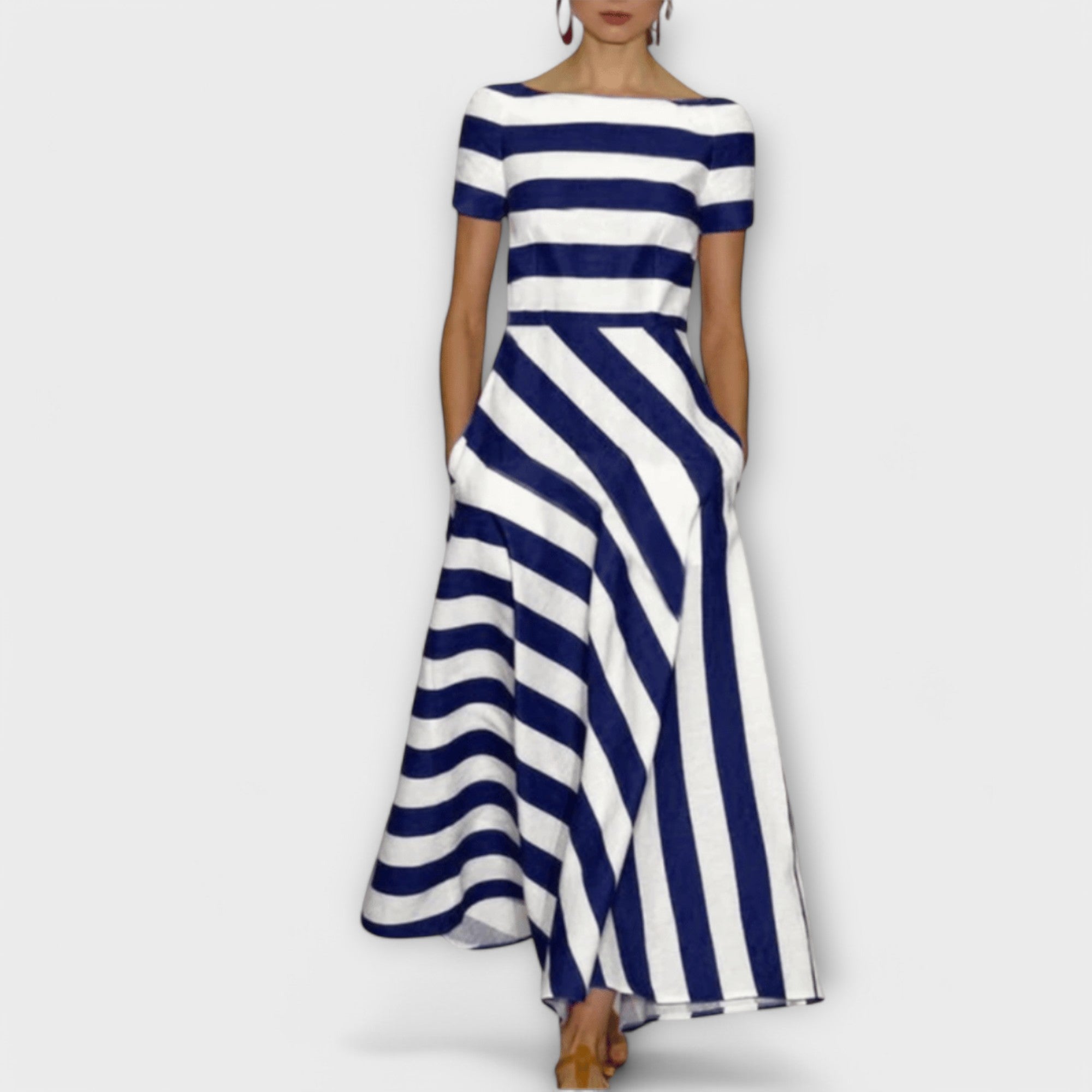 Janell - Vestido Maxi Rayado