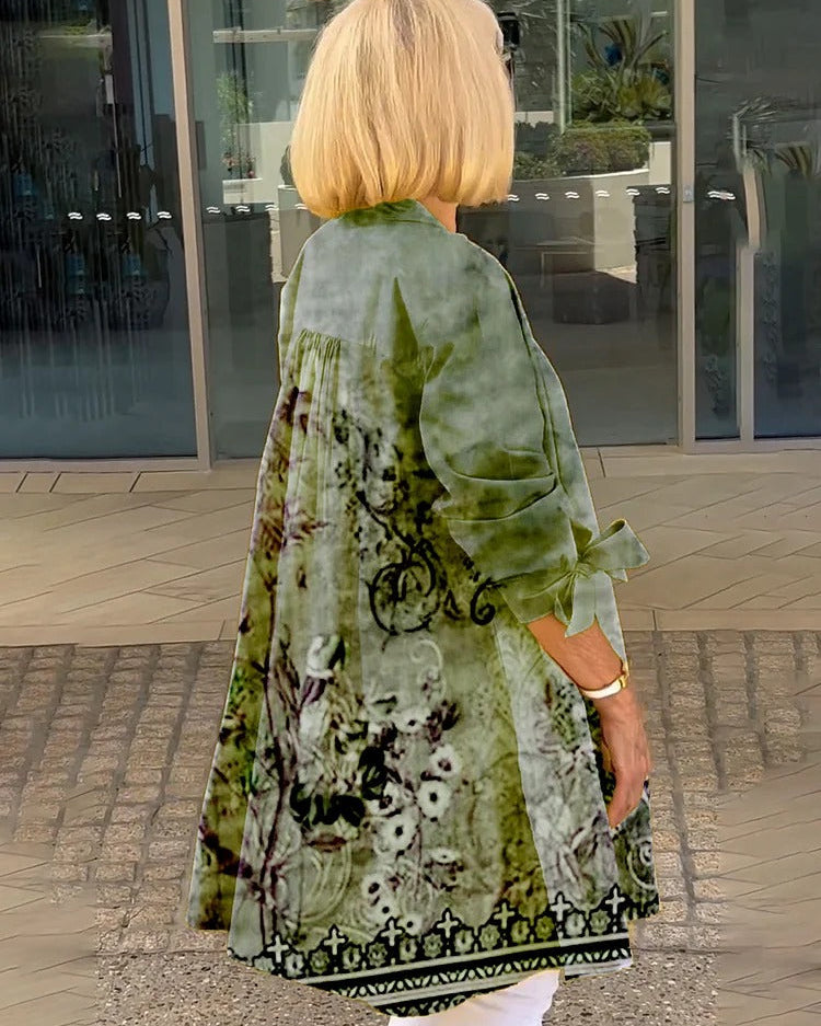 LINDA – CAMISA BOTÓN FLORAL ELEGANTE