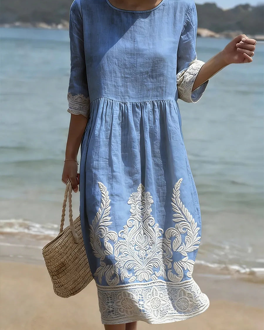 Vestido casual de mujer con estampado floral