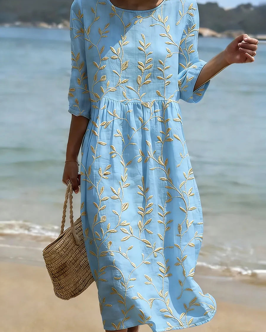 Vestido casual de mujer con estampado floral