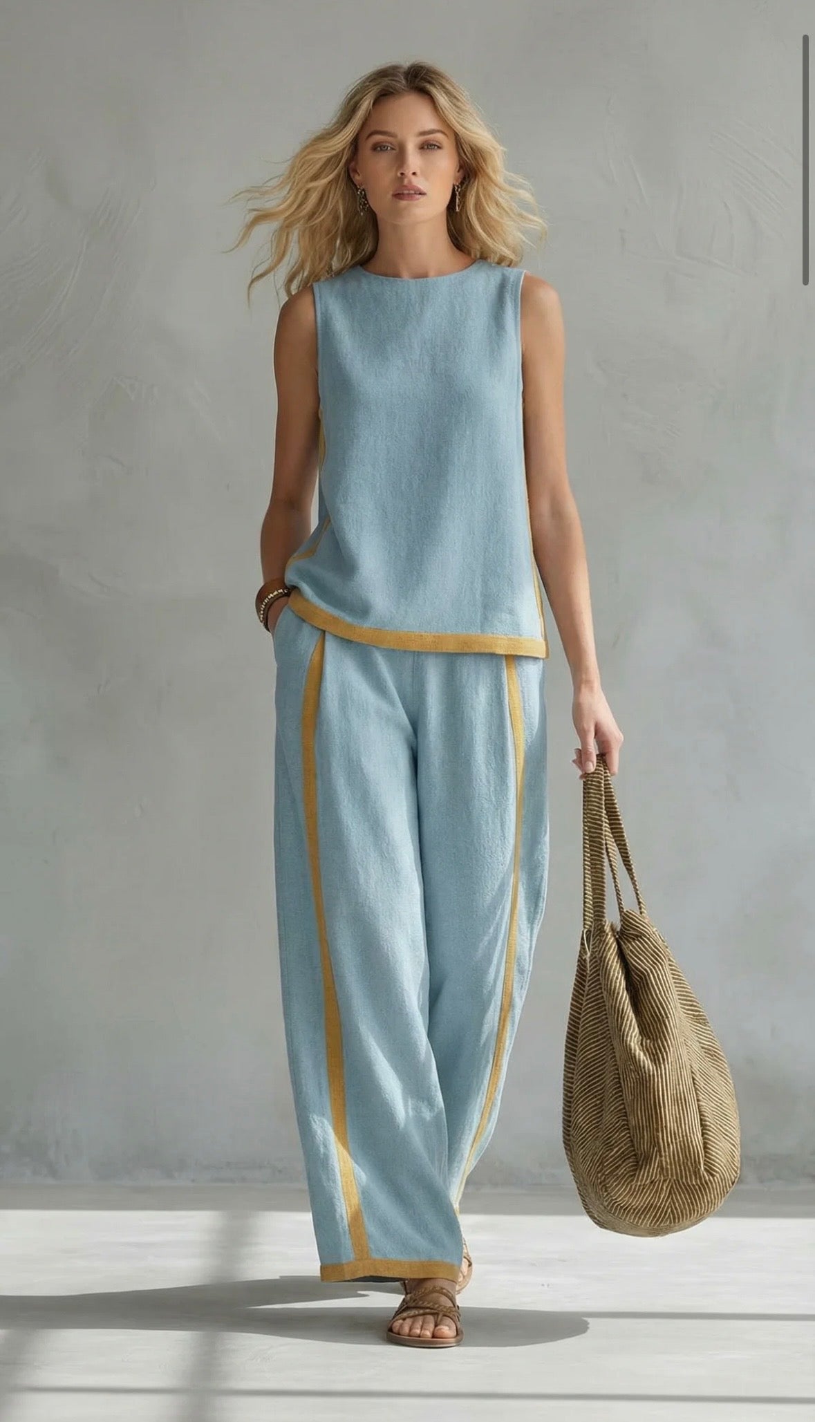 Leila™ | Conjunto Elegante de Algodón y Lino