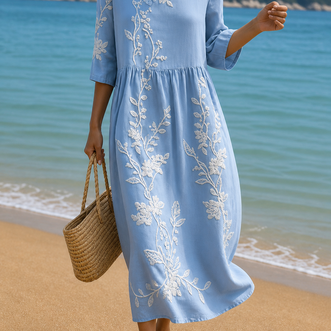 Vestido casual de mujer con estampado floral