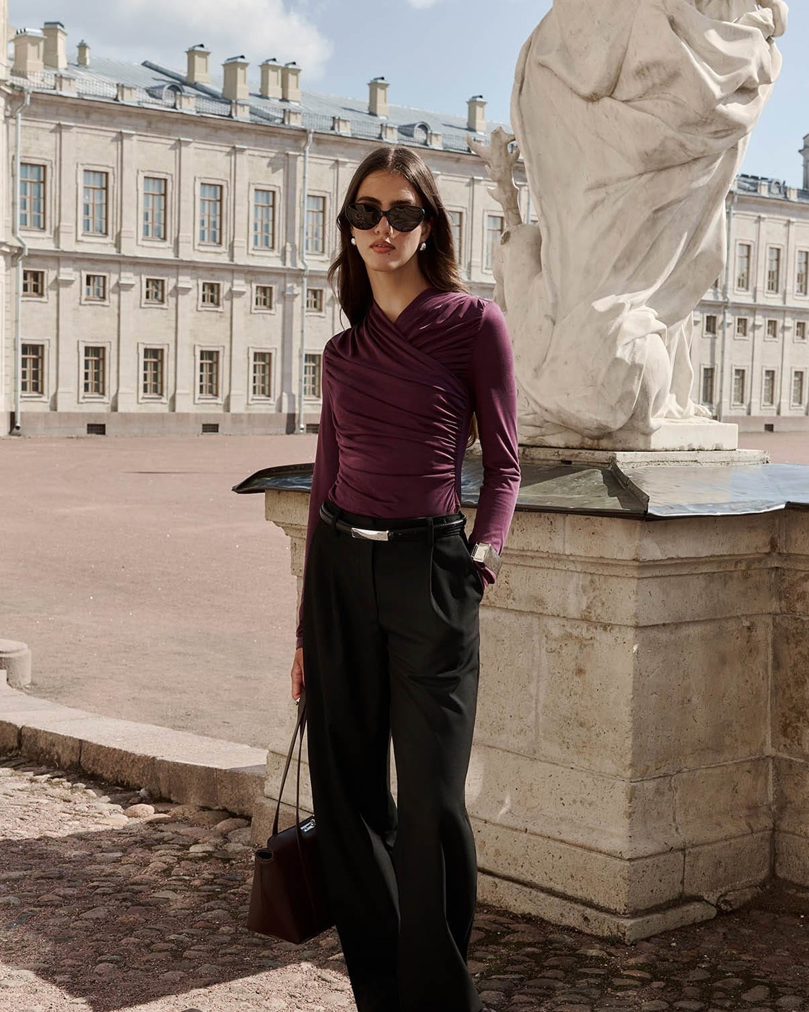 BLUSA DE PUNTO CON PLIEGUES