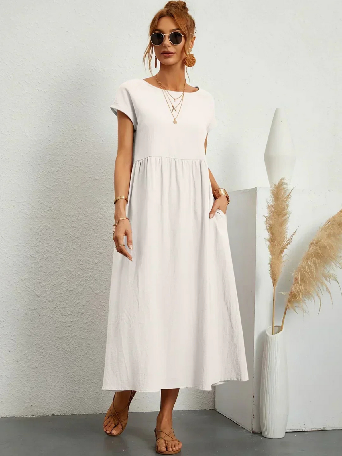 Jessica™ | Vestido Elegante de Cuello Redondo