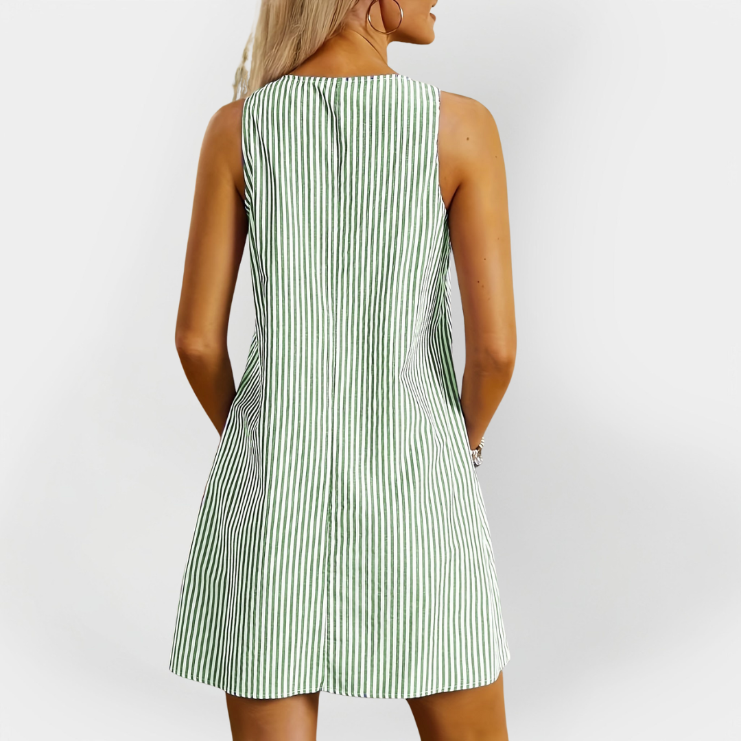 Vestido Sin Mangas a Rayas