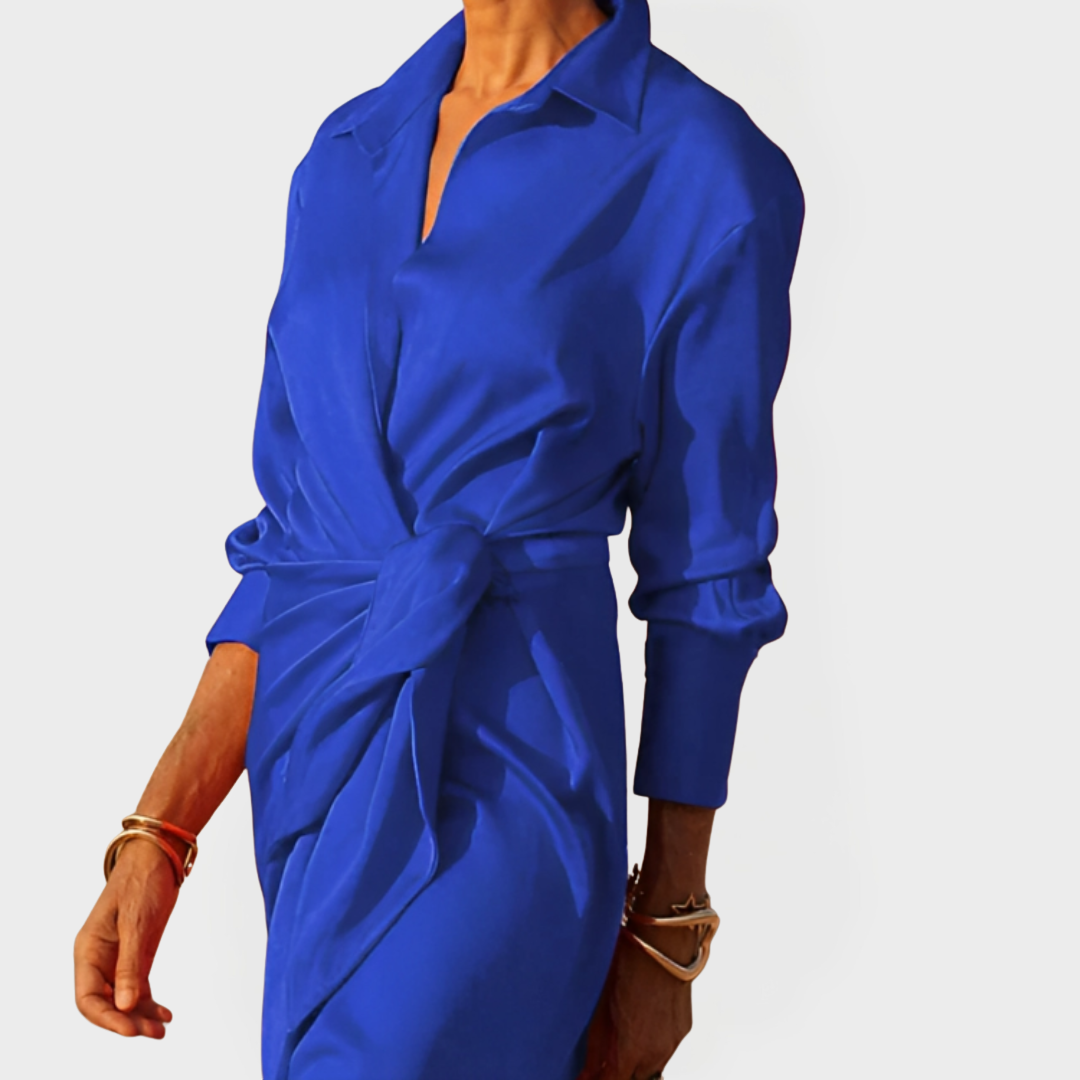 Vestido Largo para Ocasiones Formales con Lazo