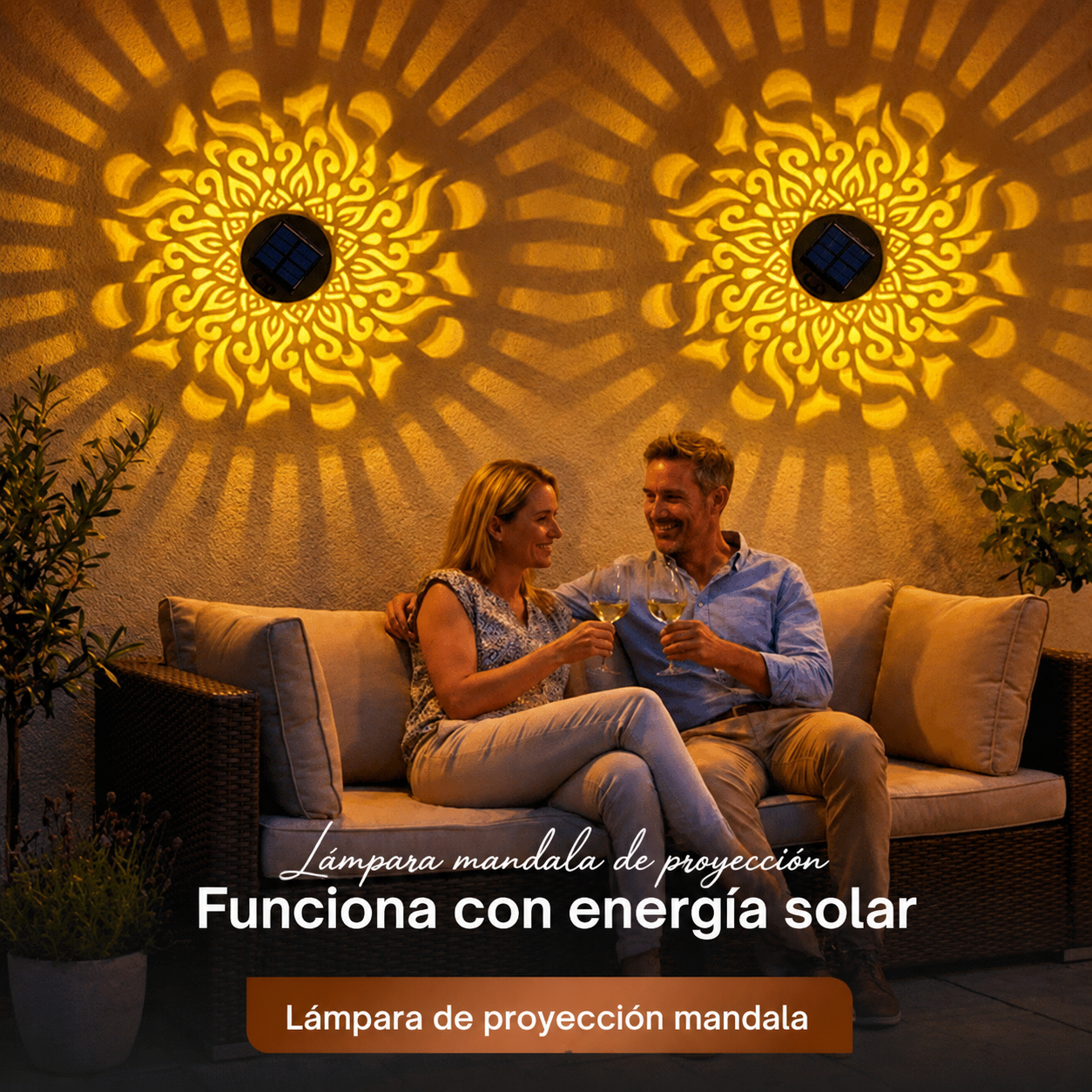 MandalaGlow — Lámpara Solar de Jardín |