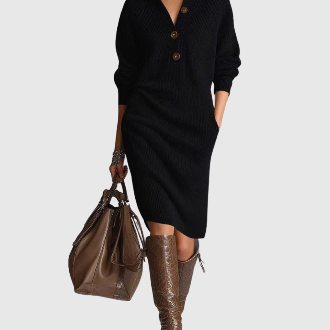 ARIANELL | VESTIDO MIDI DE PUNTO DE LANA DE INVIERNO