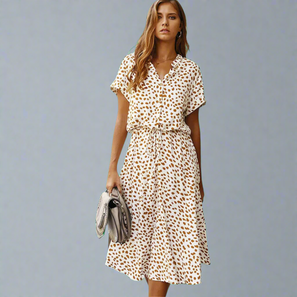 Vestido de Verano Hecho de Tejido Exquisito