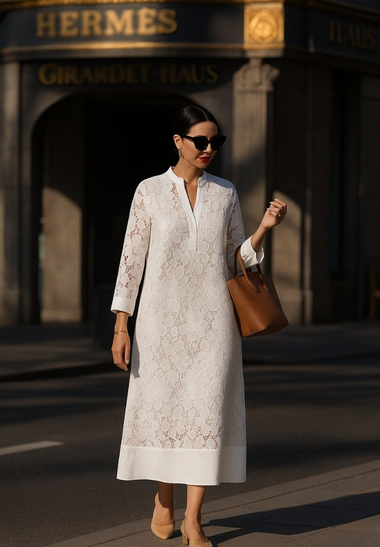 Ámbar | Elegante Vestido Largo de Encaje