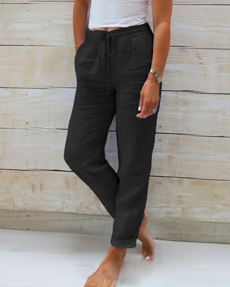 Tamina - Pantalón Casual con Cuerda Ajustable